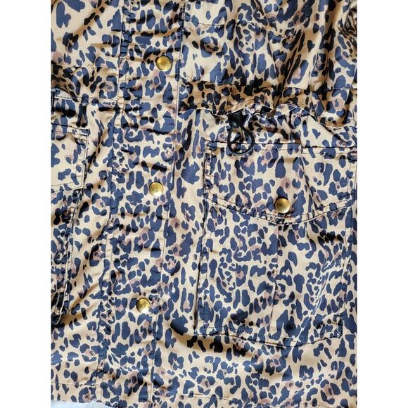 J.Crew Perfect Rain Jacket in Leopard Print Water Resistant Size XXS - Picture 5 of 7